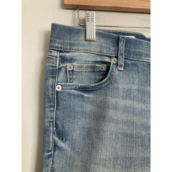 NEW Gap 1969 True Skinny Jeans Distressed 30 Regular Light Blue Denim - Picture 5 of 13